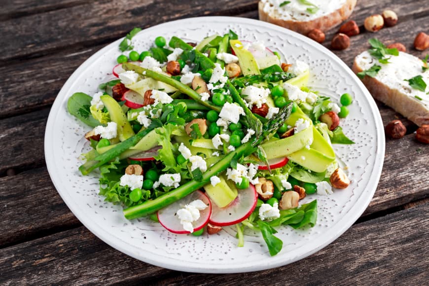 Asparagus and sweet pea salad