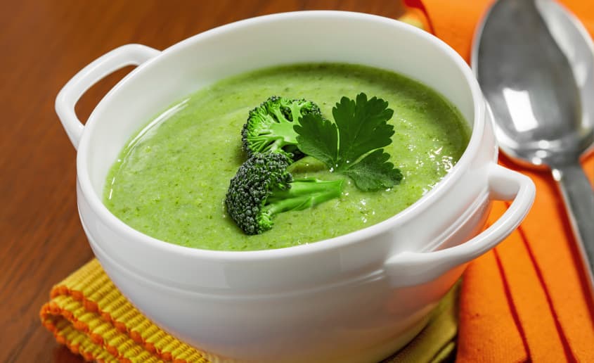 Broccoli, Kale and Pea Soup Recipe